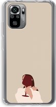 Case Company® - Xiaomi Redmi Note 10S hoesje - I drink wine - Soft Cover Telefoonhoesje - Bescherming aan alle Kanten en Schermrand