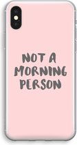 Case Company® - iPhone XS hoesje - Morning person - Soft Cover Telefoonhoesje - Bescherming aan alle Kanten en Schermrand