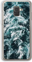 Case Company® - Samsung Galaxy A8 (2018) hoesje - Zee golf - Soft Cover Telefoonhoesje - Bescherming aan alle Kanten en Schermrand