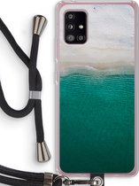Case Company® - Samsung Galaxy A51 5G hoesje met Koord - Stranded - Telefoonhoesje met Zwart Koord - Bescherming aan alle Kanten en Over de Schermrand