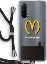 Case Company® - OnePlus Nord CE 5G hoesje met Koord - I'm lovin' you - Telefoonhoesje met Zwart Koord - Bescherming aan alle Kanten en Over de Schermrand