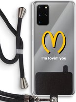 Case Company® - Samsung Galaxy S20 Plus hoesje met Koord - I'm lovin' you - Telefoonhoesje met Zwart Koord - Bescherming aan alle Kanten en Over de Schermrand