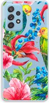 Case Company® - Samsung Galaxy A73 hoesje - Papegaaien - Soft Cover Telefoonhoesje - Bescherming aan alle Kanten en Schermrand