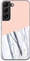 Case Company® - Samsung Galaxy S22 hoesje - A touch of peach - Soft Cover Telefoonhoesje - Bescherming aan alle Kanten en Schermrand