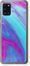 Case Company® - Samsung Galaxy A31 hoesje - Zweverige regenboog - Soft Cover Telefoonhoesje - Bescherming aan alle Kanten en Schermrand