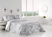 Luxe bedsprei deken - Benisa grijs - 250x270 - met slopen 60x70