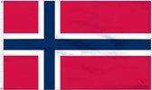 Senvi Printwear - Flag Norway- Grote Noorwegen vlag - Gemaakt Van 100% Polyester - UV & Weerbestendig - Met Versterkte Mastrand - Messing Ogen - 90x150 CM - Fair Working Conditions