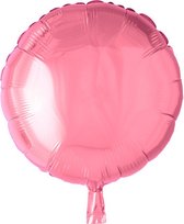 folieballon rond 45 cm roze