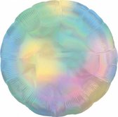 folieballon pastel cirkel 43 cm regenboog