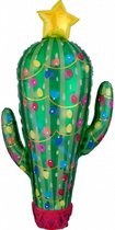 folieballon Christmas Cactus 53 x 101 cm groen