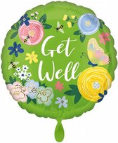 ballon Get Well Floral Garden 43 cm folie