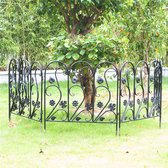 Schuttingen-5Pcs Decoratieve Tuin Hek-Roestvrij -zwart