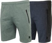 2-Pack Donnay Joggingshort - Sportshort - Heren - Maat M - Deep-army green/Charcoal