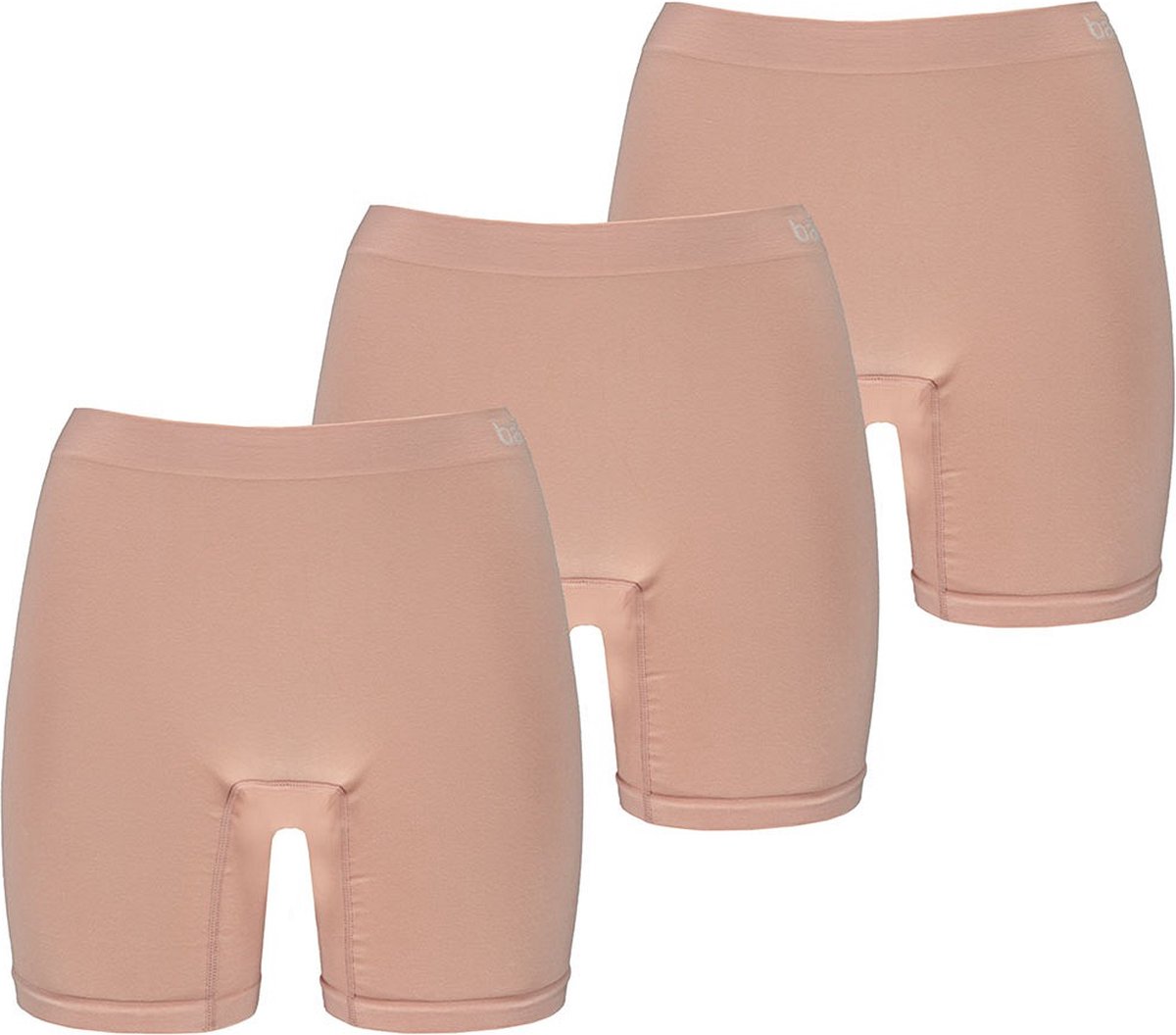 Apollo dames Basic Short - Bamboo naadloos - maat XL - 3-pack - nude
