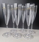 Moët & Chandon Champagneglazen Flute - Transparant / Doorzichtig / Kunststof - 6 stuks