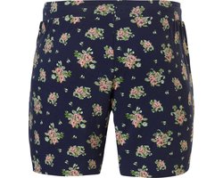 Pyjama short dames kort - Blue Flower - Korte pyjamabroek katoen - L - Blauw