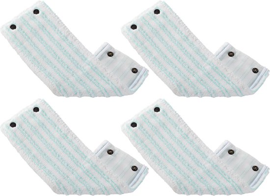 Leifheit - Clean Twist M / Combi Clean M vloerwisser vervangingsdoek met drukknoppen – Micro Duo – 33 cm / set van 4