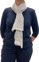 Langwerpige sjaal - viscose - snakeprint