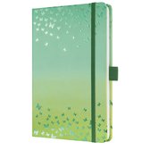 Sigel notitieboek - Jolie - A5 - hardcover - 174 pagina's - 80 grams - lijn - Butterfly Confetti Lime - SI-JN347