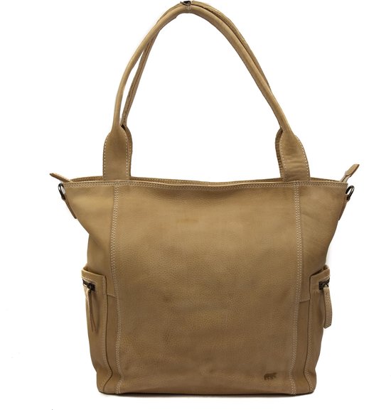 Bear Design Alex Leren Shopper - Baltic Beige