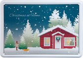 Goebel - Scandic Home | Metalen wenskaart Christmas at Home | Kerstkaart - 14cm