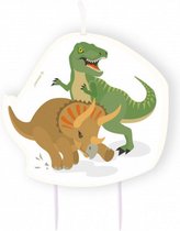 verjaardagskaars dinosaurus 10 cm wax wit