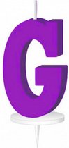 letterkaars ''g'' met houder 4 cm wax fuchsia