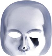 halfmasker metallic zilver one-size
