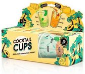 cocktailbekers 350 ml groen/geel karton 24 stuks