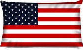 Buitenkussen Hollands Glorie rood wit blauw waterafstotend 40x60cm Amerikaanse vlag