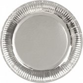 borden âŒ€23 cm papier zilver 6 stuks