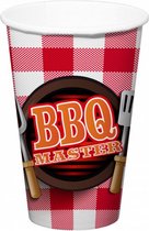 feestbekers BBQ Master XL 700 ml karton rood 8 stuks