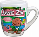 feestmok Ouwe Zak 325 ml 12 x 10 cm keramiek wit