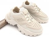 Shoekueen Dames Sneakers Beige 41