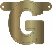 banner letter "G" 12,5 x 11 cm karton goud