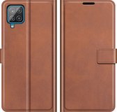 Samsung Galaxy A22 4G Hoesje - Mobigear - Wallet Serie - Kunstlederen Bookcase - Bruin - Hoesje Geschikt Voor Samsung Galaxy A22 4G