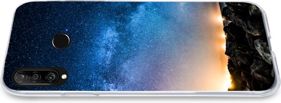 Telefoonhoesje Geschikt voor Huawei P30 Lite hoesje - Sterrenstelsel - Heelal - Zon - Jongens - Meisjes - Kinderen - Siliconen Telefoonhoesje Telefoonhoesje