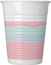 bekers Elegant Party 220 ml roze/blauw 8 stuks