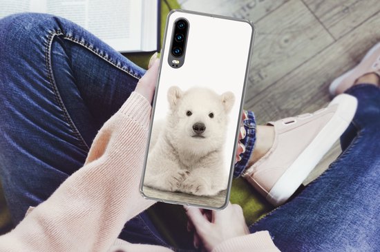 Coque Huawei P30 - Ours polaire jeune - Bébé ours polaire - Chambre d'enfant - Chambre d' Chambre de bébé - Coque de téléphone en Siliconen -