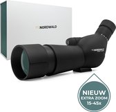 Nordwald® - Monokijker - Spotting Scope - 15-45x60 - Verrekijker - Zwart - Monoculair met statief - Vogelkijker met Smartphonehouder