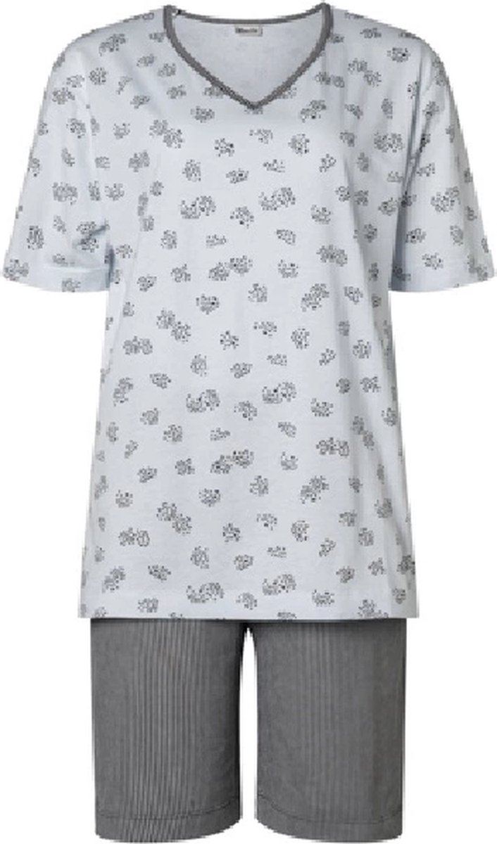 Lunatex dames shortama 124171 - blauw blue