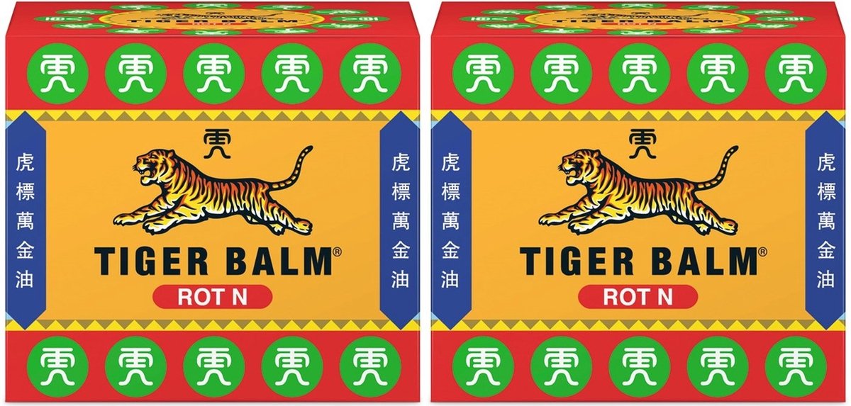 Tiger Balm Rood - Tijgerbalsem - Spierbalsem - 2 x 19 gram