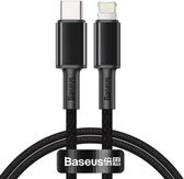 Baseus iPhone oplader kabel 2 Meter - iPhone kabel - USB C lightning kabel - iPhone lader kabel geschikt voor Apple iPhone 6,7,8,9,X,XS,XR,11,12,13 (zwart) CATLGD-A01