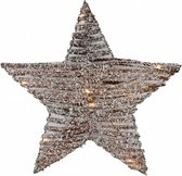 kerstster Valera led 40 x 10 cm staal wit/bruin