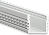 LUKSUS LED Aluminium Profiel - 6 Meter - inclusief opaal cover - U vorm opbouw LED profiel - 6 x 1 meter cover