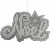 kersthanger Noel 34 x 48 cm vilt wit/zilver