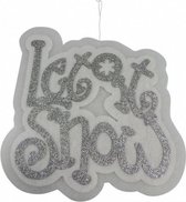 kersthanger Let it Snow 41 x 40 cm vilt wit/zilver