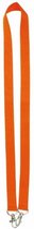 keycord 2-haaks 53 x 2 cm polyester oranje