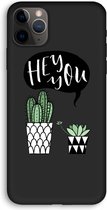 Case Company® - iPhone 11 Pro hoesje - Hey you cactus - Biologisch Afbreekbaar Telefoonhoesje - Bescherming alle Kanten en Schermrand