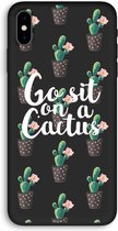 Case Company® - iPhone XS Max hoesje - Cactus quote - Biologisch Afbreekbaar Telefoonhoesje - Bescherming alle Kanten en Schermrand